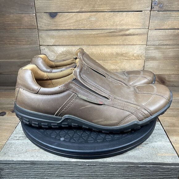 Ecco CFS Terrano Casual Collecton Shoes Mens Sz 11 Brown Leather Casual Loafer - Picture 1 of 10